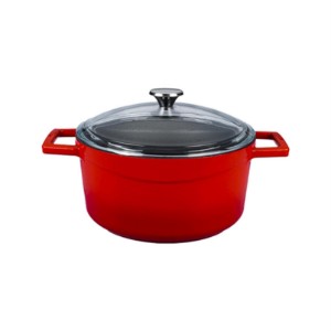 Casseruola, ghisa, 24 cm, gamma "Glaze", rossa - marca LAVA