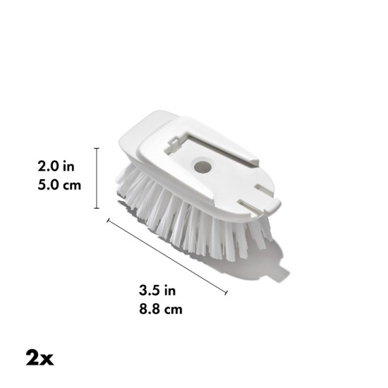 2-delige vervangende borstelset, nylon, 8,8 x 5 cm, "Good Grips" - OXO