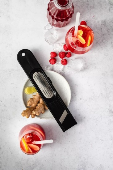 3-in-1 ginger tool, stainless steel, Black - Microplane