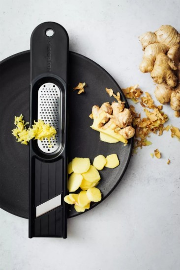 3-in-1 ginger tool, stainless steel, Black - Microplane