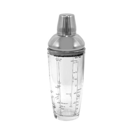 Shaker per cocktail con ricette, in vetro, 700 ml - Zokura