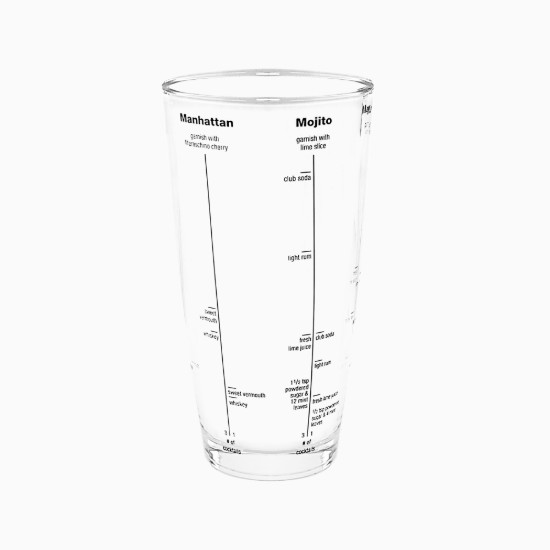 Shaker per cocktail con ricette, in vetro, 700 ml - Zokura