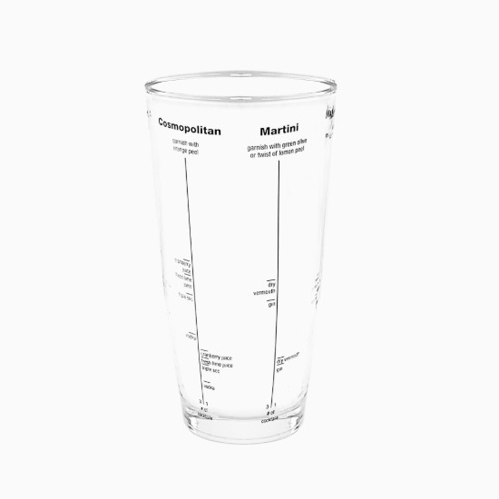 Shaker per cocktail con ricette, in vetro, 700 ml - Zokura