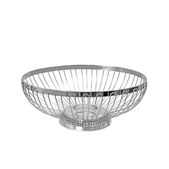 Oval serving basket, stainless steel, 29x20 cm - Zokura