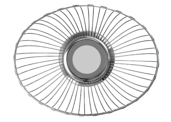 Oval serving basket, stainless steel, 29x20 cm - Zokura