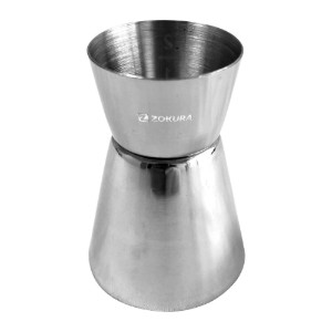 Dual beverage measuring cup (jigger), stainless steel, 20/40ml - Zokura