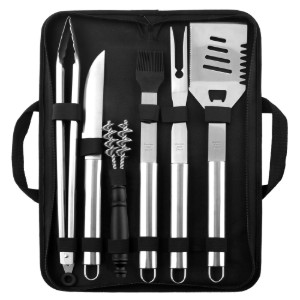8-delige barbecueset, roestvrij staal - Zokura