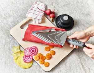 "Kobra" mandoline met V-lemmet, 36,5 x 12,2 cm - merk "de Buyer"