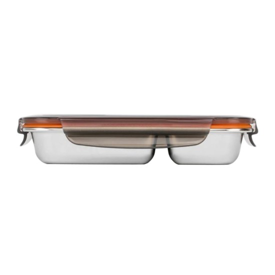 Rectangular food storage container, stainless steel, 560 ml, "To go" - Cuitisan