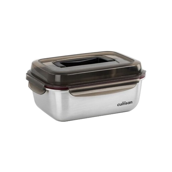 Rectangular food storage container, stainless steel, 2800 ml, "FLORA" range - Cuitisan