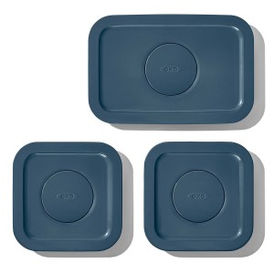 3-delige POP voedselcontainerset, kunststof, 'Storm Blue' - OXO