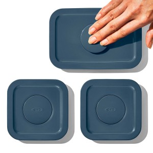 3-delige POP voedselcontainerset, kunststof, 'Storm Blue' - OXO