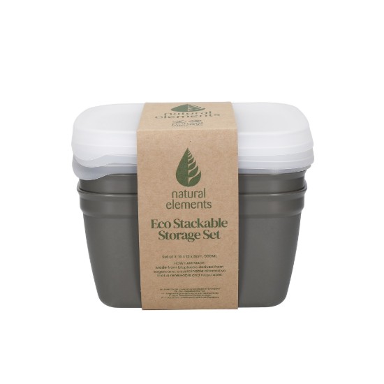 3-delige voorraadbussenset, bioplastic, 900ml, "Natural Elements" - merk Kitchen Craft