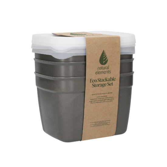 Set 3 caserole, bioplastic, 1200ml, "Natural Elements" - Kitchen Craft