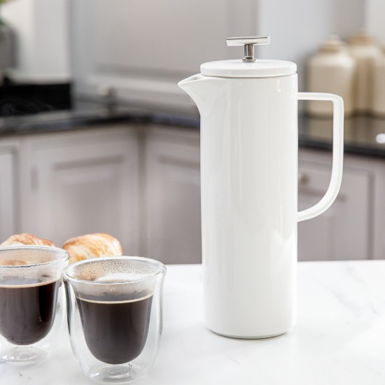 Kaffeemaschine, Keramik, 1,2 l, Weiß - La Cafetière