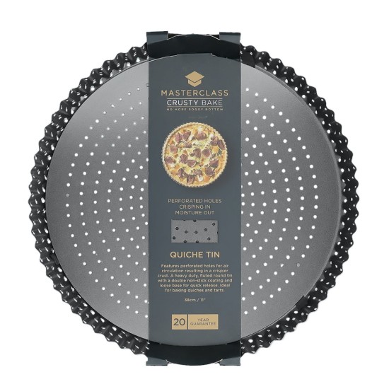Geperforeerde bakvorm met antiaanbaklaag, staal, 28 cm, "Master Class" - Kitchen Craft