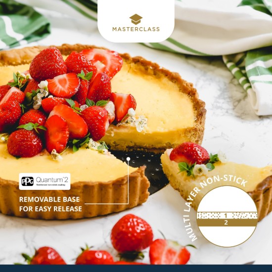 Geperforeerde bakvorm met antiaanbaklaag, staal, 28 cm, "Master Class" - Kitchen Craft