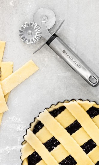 Double-wheeled pastry cutter, stainless steel, 16cm, "Master Class" - Kitchen Craft 