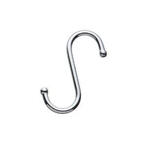 Set di 5 ganci per appendere a forma di S, acciaio cromato, 8 × 4 cm - Kitchen Craft