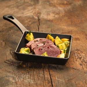 Gietijzeren grillpan, 16 x 16 cm - merk LAVA