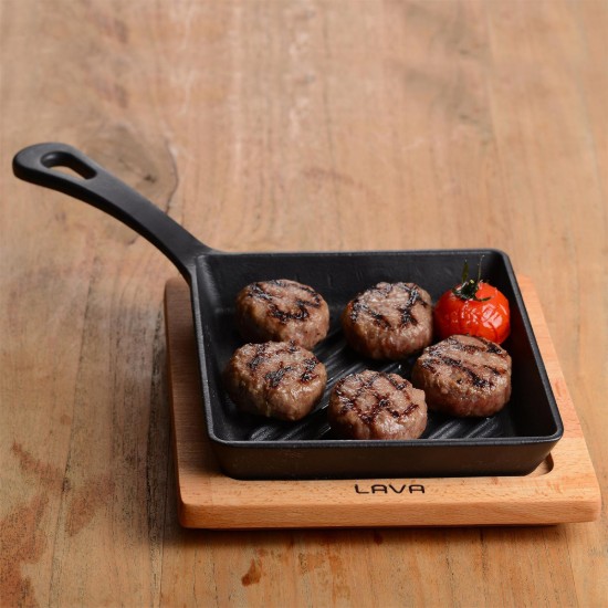 Grillpan set met serveersteun - LAVA