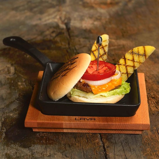 Grillpan set met serveersteun - LAVA