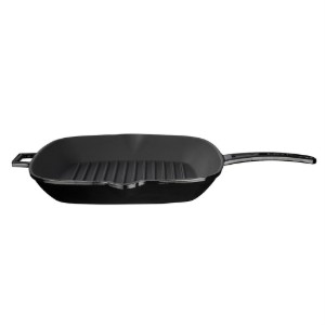 Bistecchiera quadrata, ghisa, 28×28 cm, nera - marca LAVA