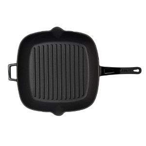 Bistecchiera quadrata, ghisa, 28×28 cm, nera - marca LAVA