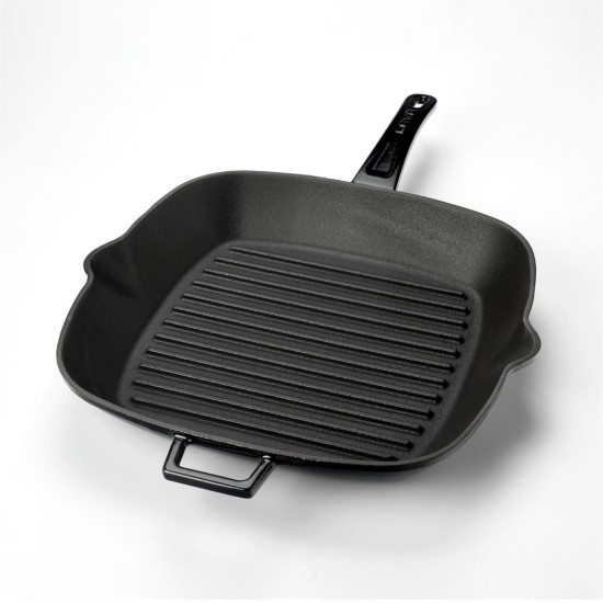 Bistecchiera quadrata, ghisa, 28×28 cm, nera - marca LAVA