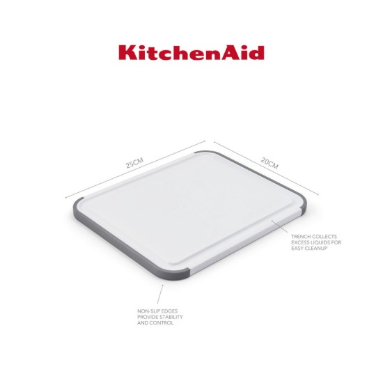 Antislip snijplank, polypropyleen, 25x20cm - KitchenAid