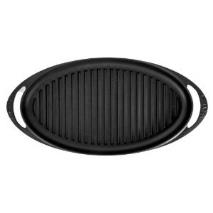 Oval grill tray, cast iron, 40 x 23 cm - LAVA 