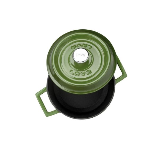 Cast iron saucepan, 16 cm / 1.33 L, green, Trendy - Lava