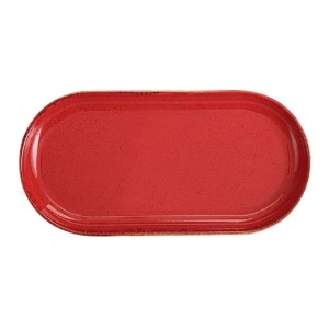 Piatto ovale "Alumilite Seasons" 30 x 15 cm, Rosso - Porland  