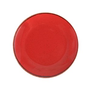 Porseleinen bord, 24cm, "Seizoenen", Rood - Porland