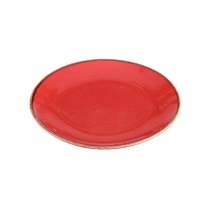 Porseleinen bord, 24cm, "Seizoenen", Rood - Porland