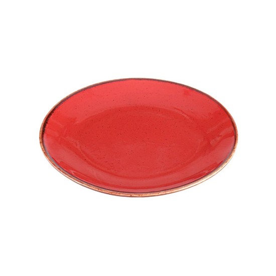 Piatto in porcellana, 24cm, "Stagioni", Rosso - Porland