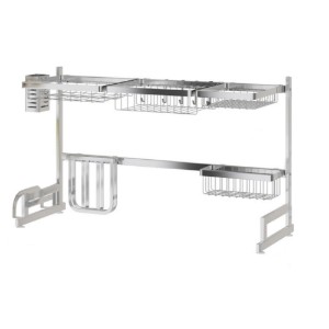 Scolapiatti, acciaio inossidabile, 85 x 32 x 52 cm - Zokura