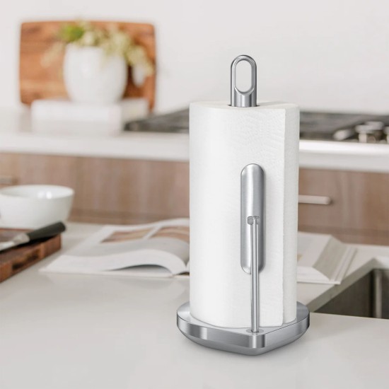 Papierhandtuchrollenhalter, 36,3 cm, gebürsteter Edelstahl – simplehuman