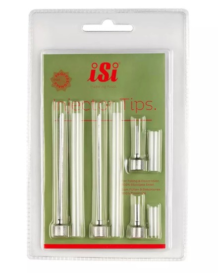 Set van 4 injectortips, roestvrij staal - iSi