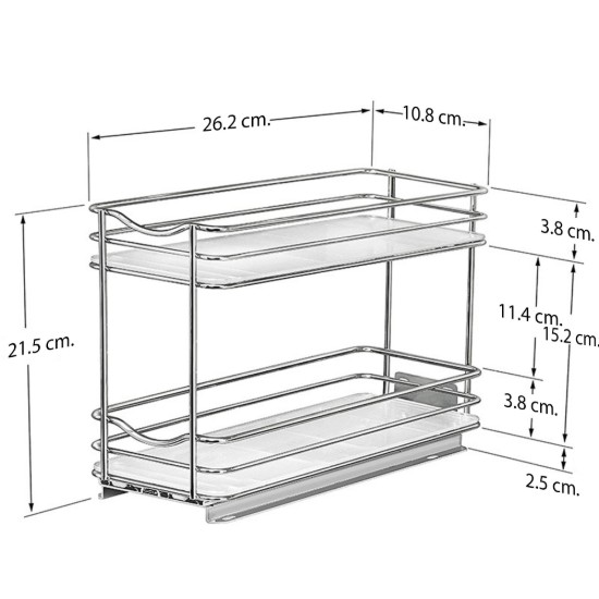 Verschuifbaar kruidenrek, 26 x 10,8 x 21,6 cm - Zokura