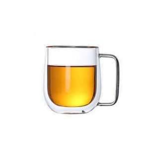 Set van 2 glazen mokken, dubbelwandig, 350 ml - Zokura