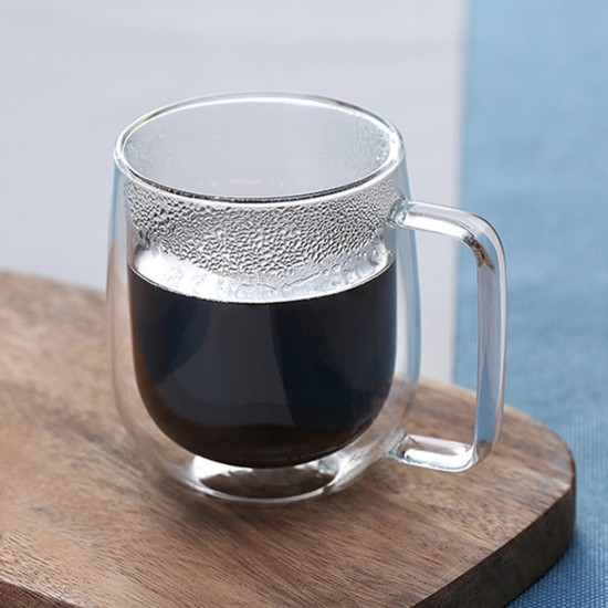 Lot de 2 mugs en verre, double paroi, 450 ml - Zokura