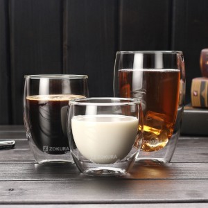 Set of 2 glasses, double-walled, 80 ml - Zokura