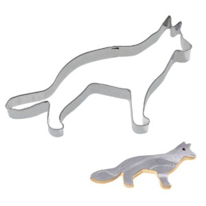 Dog/wolf-shaped biscuit cutter, 10 x 6 cm, stainless steel - Westmark 