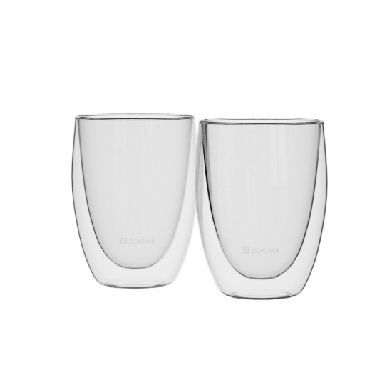 Set van 2 glazen, dubbelwandig, 250 ml - Zokura