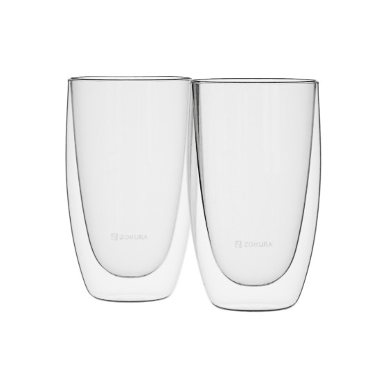 Set van 2 glazen, dubbelwandig, 350 ml - Zokura