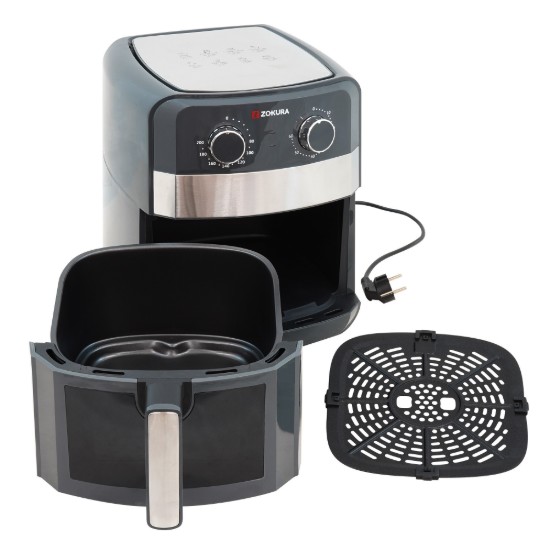 Heteluchtfriteuse, 6,3L, 1350W - Zokura