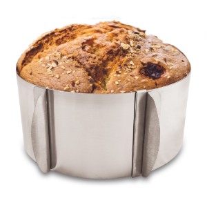 Anello per torta regolabile, acciaio inossidabile, 16/30x8,5cm - Zokura