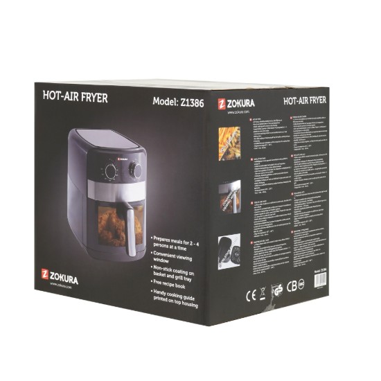 Heteluchtfriteuse, 6,3L, 1350W - Zokura