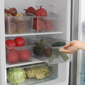 Koelkast opbergdoos, kunststof, 32 x 18 x 12 cm - Zokura